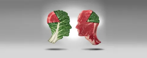 Vegetarisme settelt zich in de genen