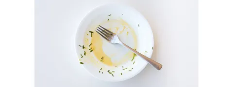 Bord leegeten maakt dikker