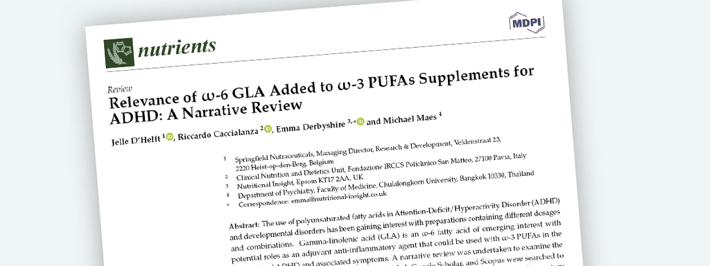 Relevance of ω-6 GLA Added to ω-3 PUFAs Supplements for ADHD: A Narrative Review